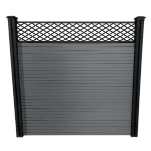 Stone grey composite fences