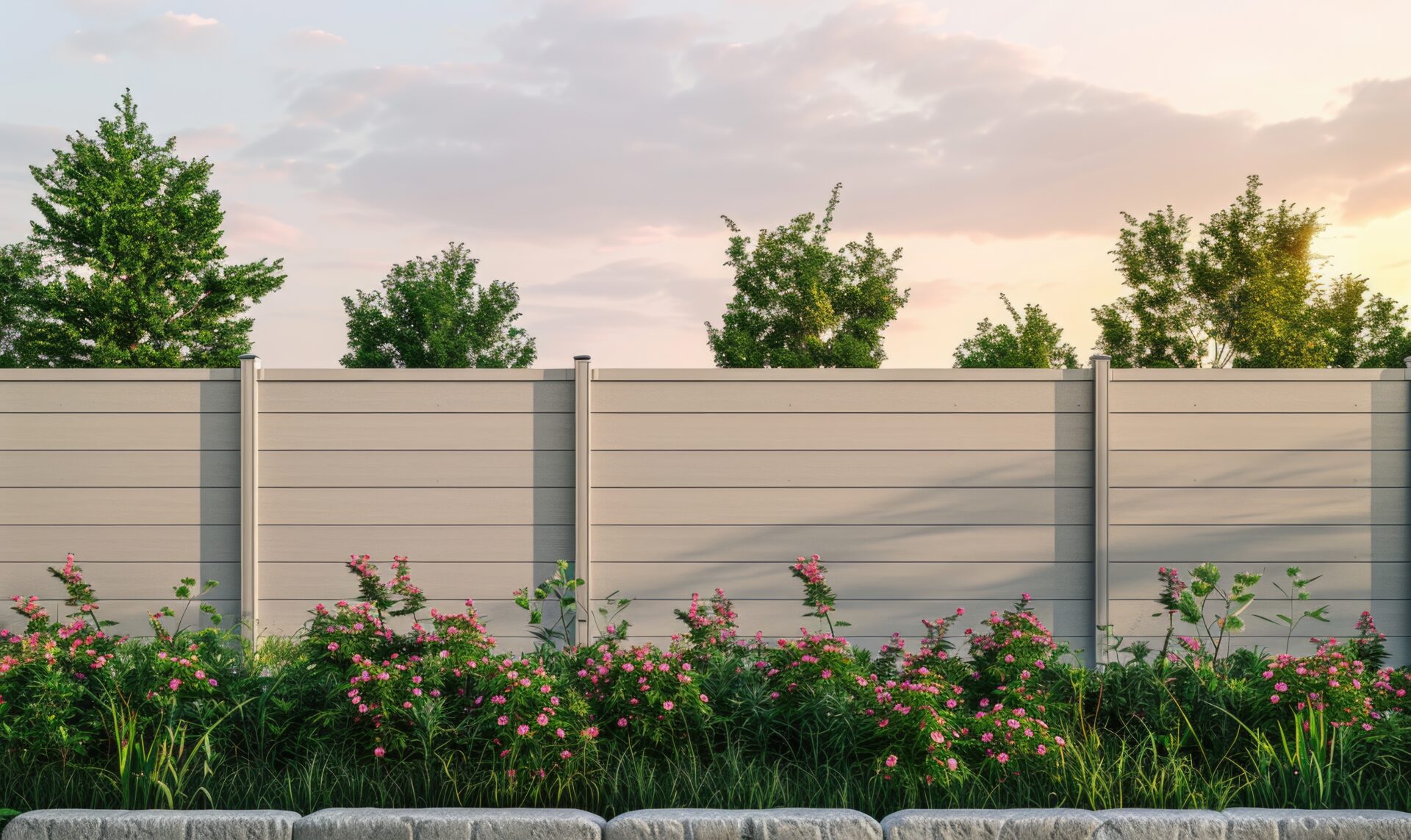 Composite fencing panel