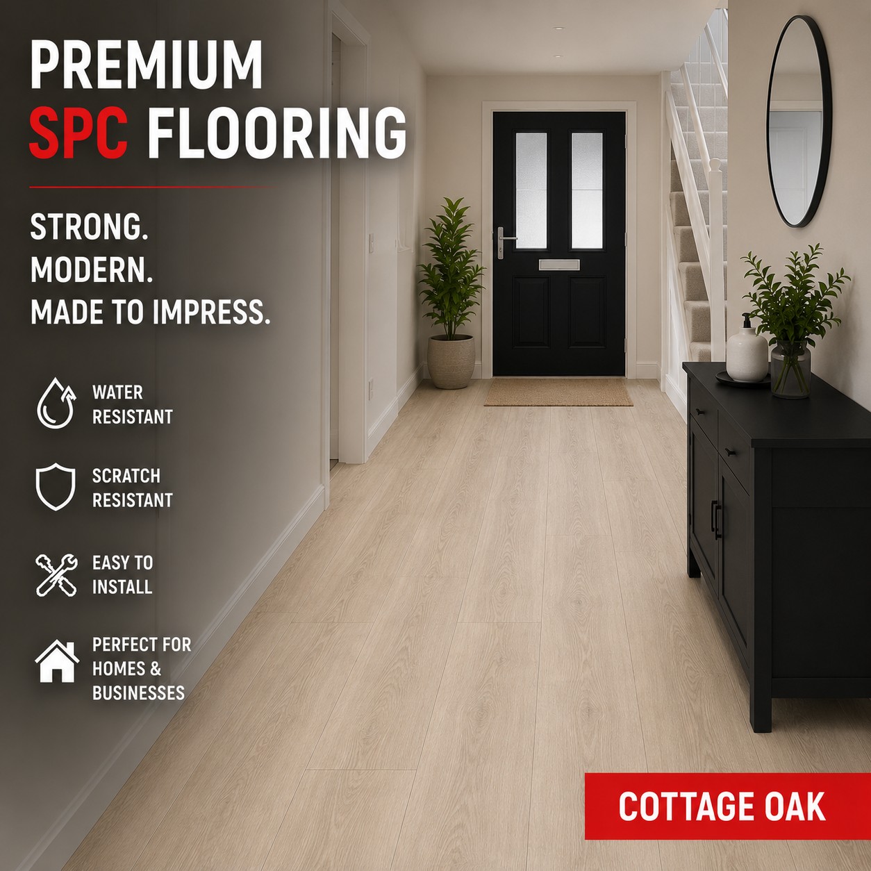Spc click flooring - cottage oak Spc click flooring - cottage oak