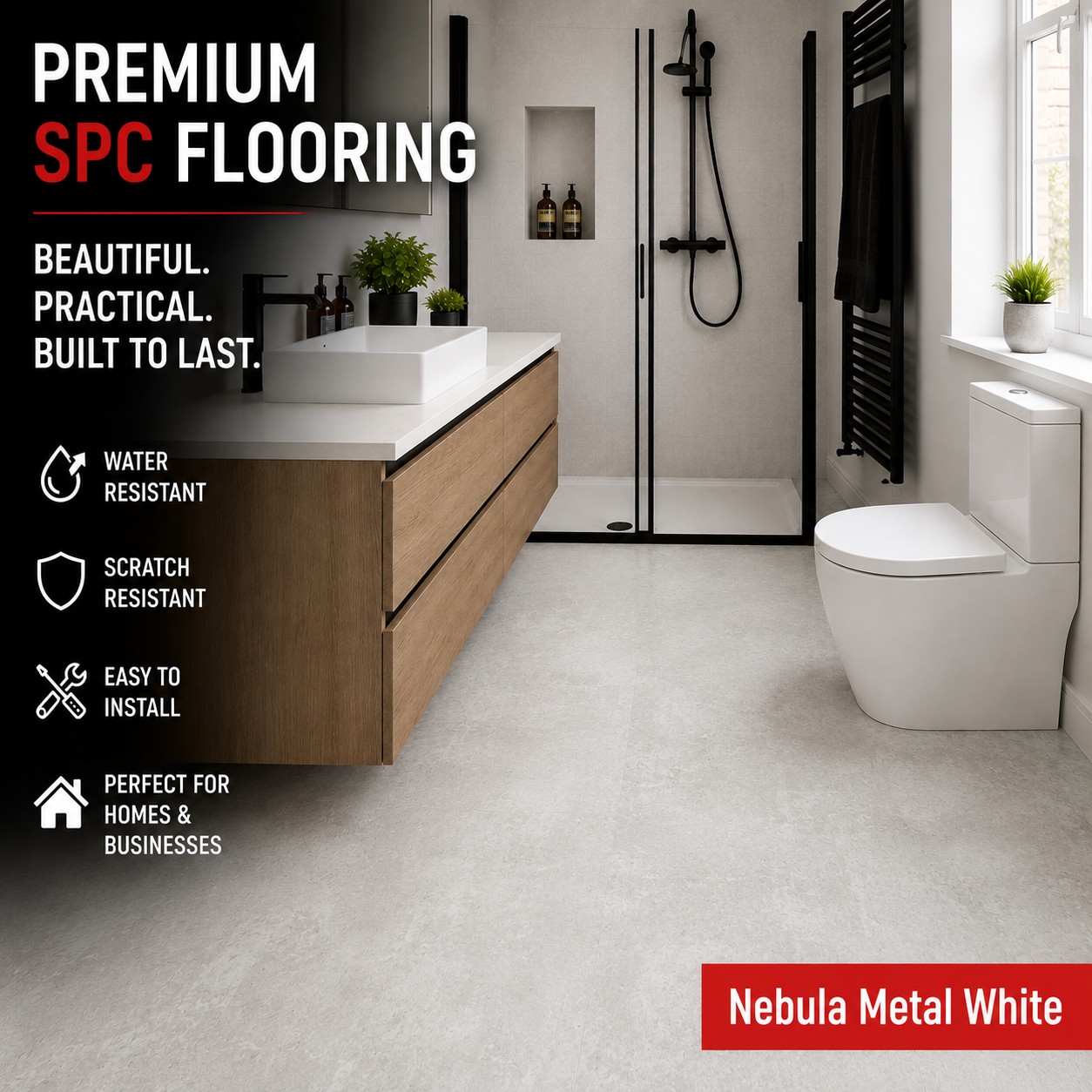 Spc click flooring nebula metal white Spc click flooring nebula metal white