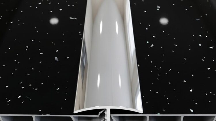 Finishing trim Range of white and chrome pvc finishing trim profiles
